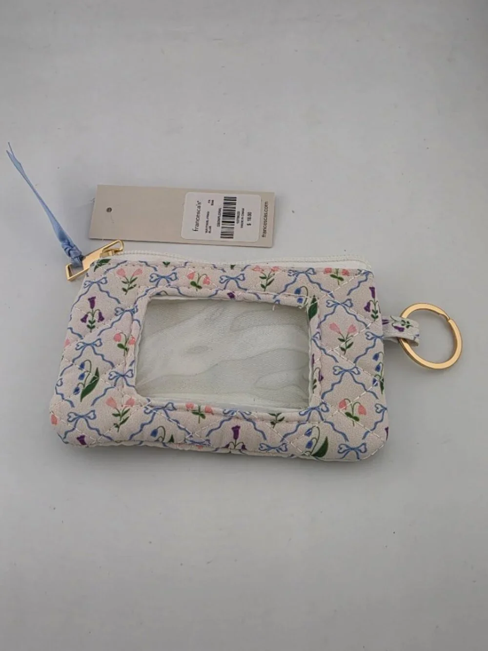 Francesca;s Serena Bow Floral Quilt Card Case